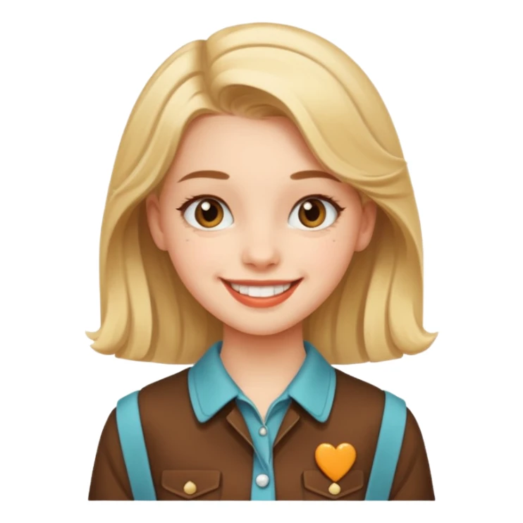 a teenage girl wearing retro clothes sticker