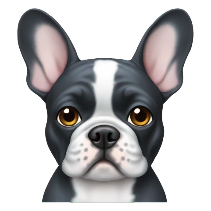 blue french bulldog sticker