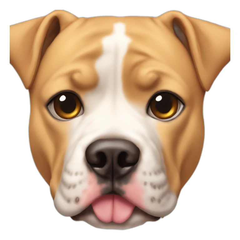 cute fully blond dog ears up pitbull boxer dark snout sticker
