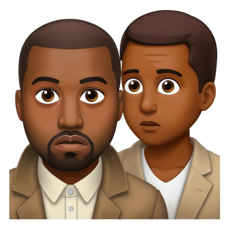 Kanye west looking at a Jewish person  sticker