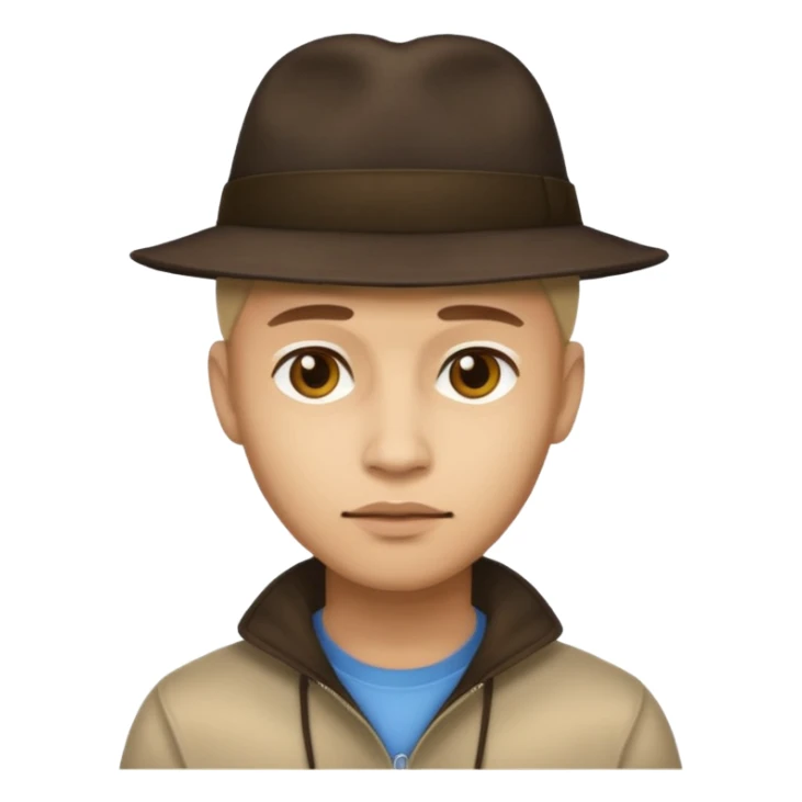Make a mysterious guy with a hat and he's in the shadow sticker