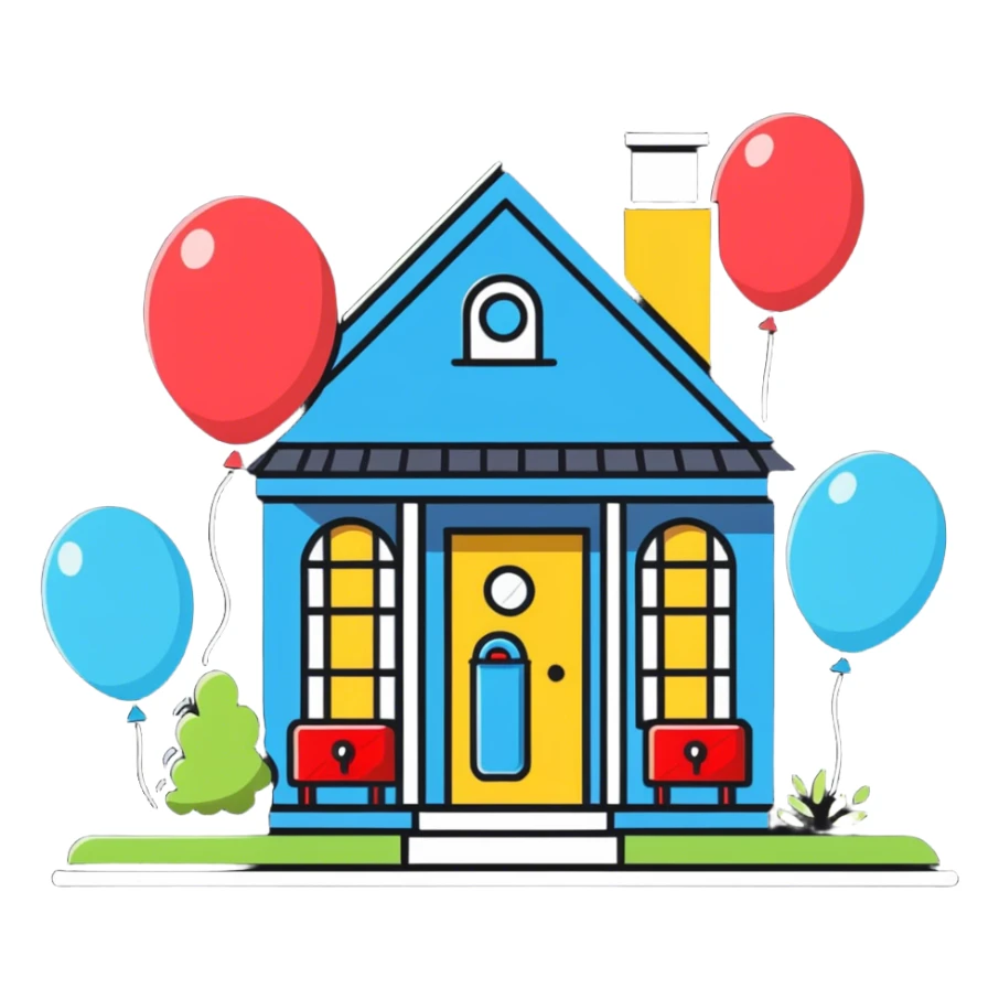 Up movie house cake for birthday  sticker