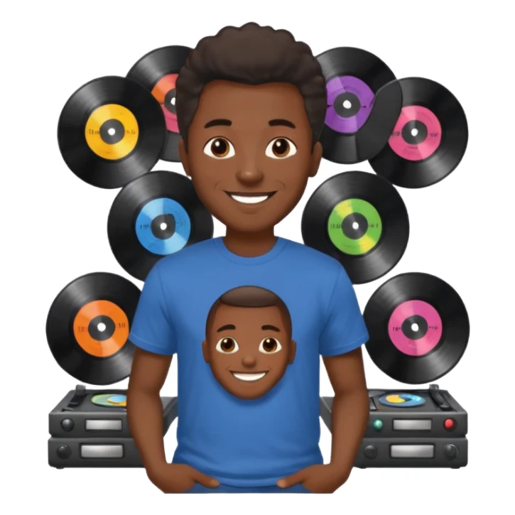 Vinyl Record Collector black man sticker