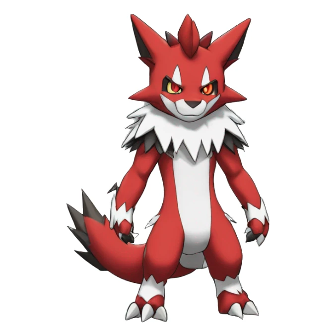 Full body cute cool Guilmon-Zoroark-Zangoose-Incineroar sticker