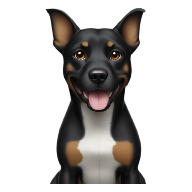 star war black moon dog smile sticker