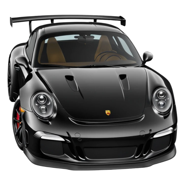 black porsche gt3, black rims sticker