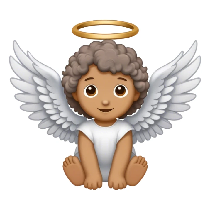 Grey, brown and white Berniedoodle with angel wings sticker