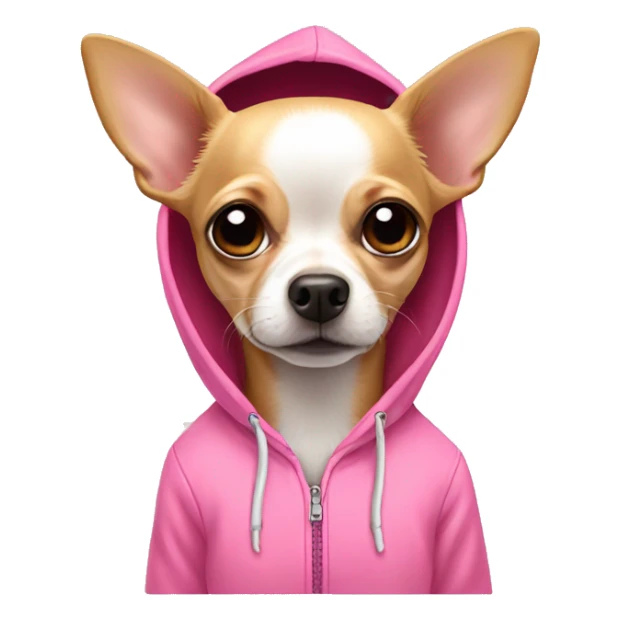 Chihuahua in a pink hoodie sticker