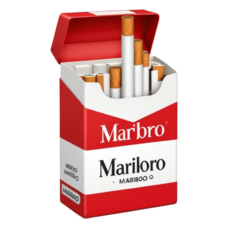 cigarette marlboro with the name Marlboro on the package MARLBORO
 sticker
