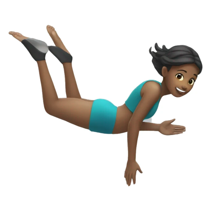 A girl who can do backflips underwater sticker