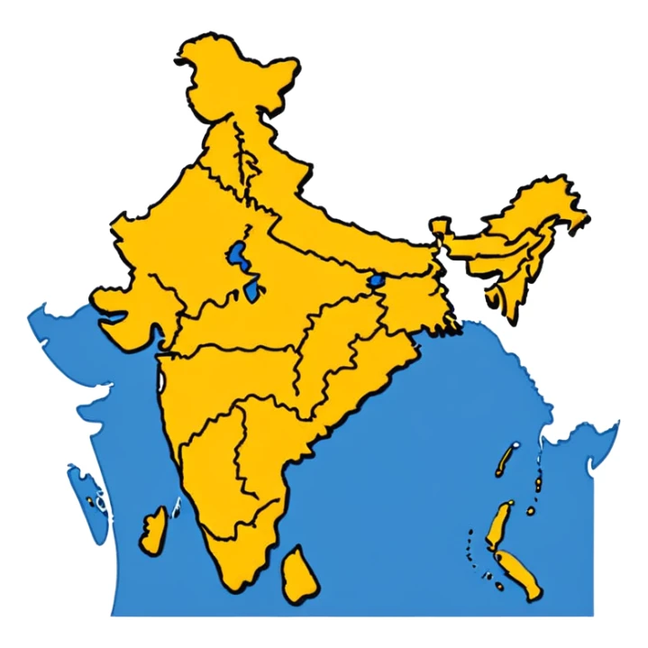 Undevided India map with saffron colour ( akhand Bharat )  sticker