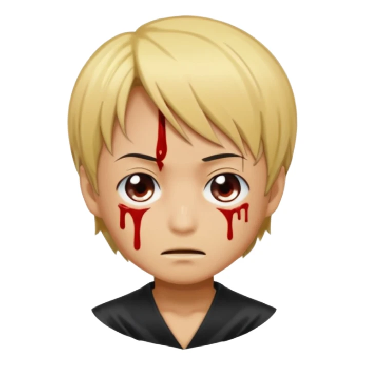 Related to chibi anime style characters of sanji animes character from his nose blood is dripping  from nose due to pervertness sticker
