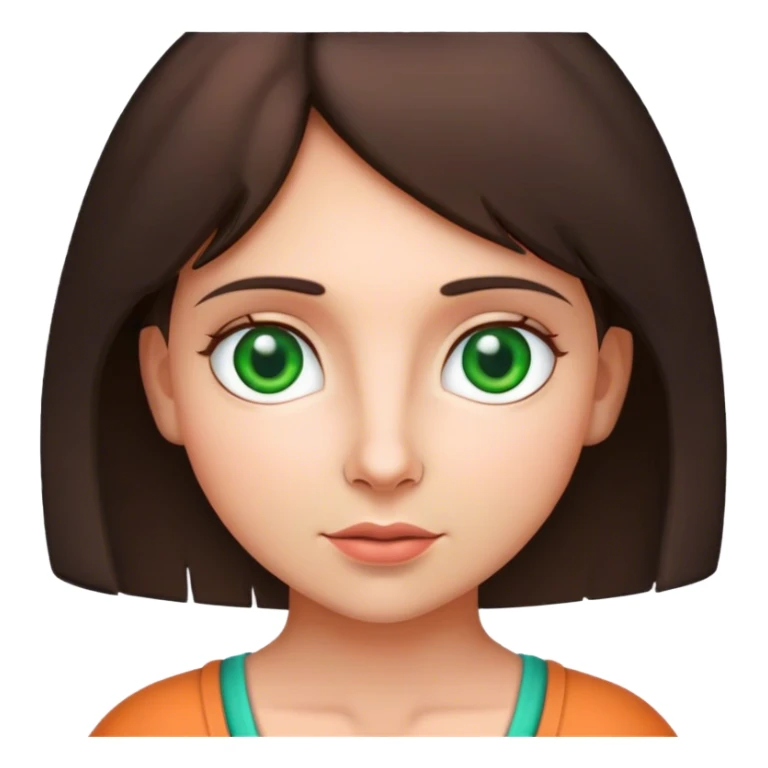 Dora l'exploratrice with fair skin with green eyes sticker