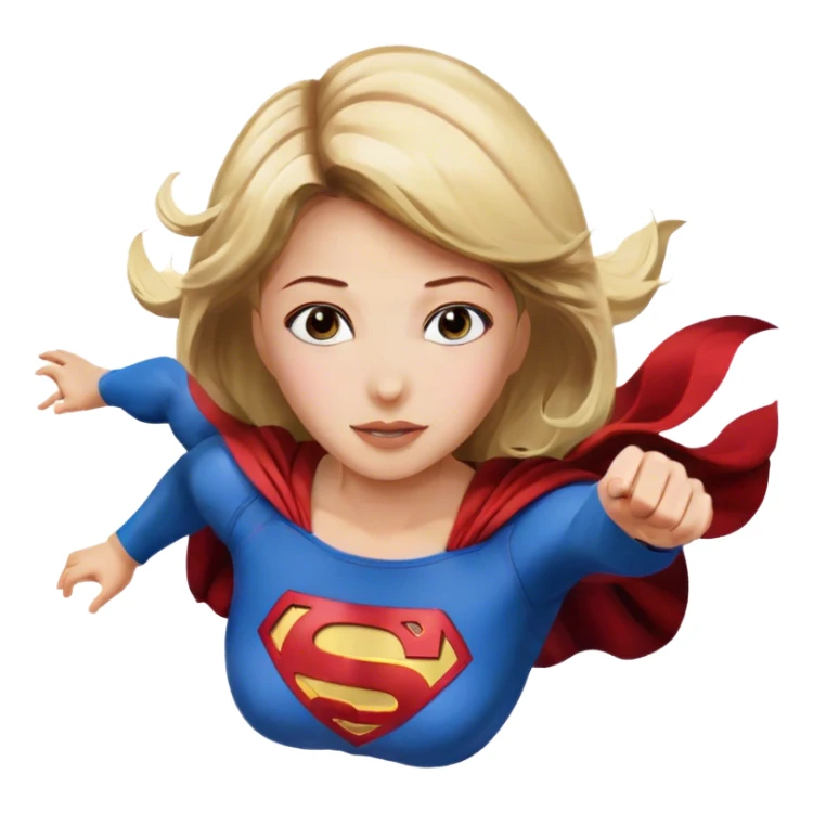 Supergirl fly in the sky sticker