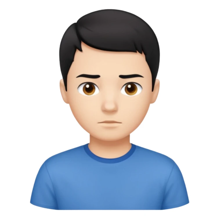 boy with short black hair, ocean air, perfectionist sticker