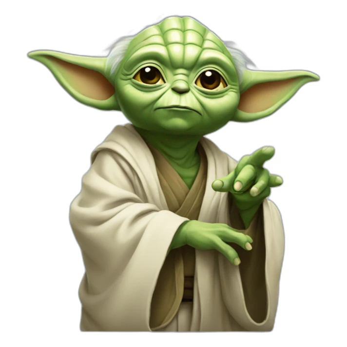 Yoda fait un feuk sticker