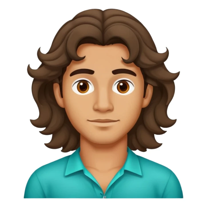 A Mexican young man from Cancun Mexico with mid-length wavey Hair sticker