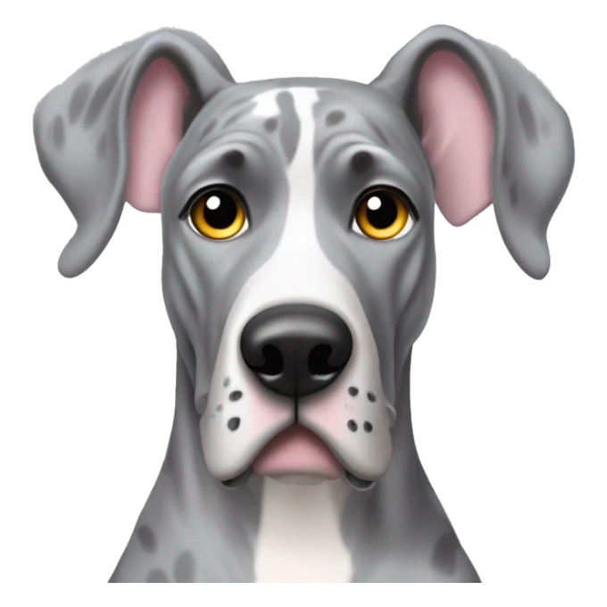 Merle grey Great Dane wearing a ballerina costume  sticker
