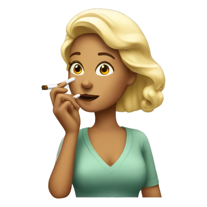 Woman smoking sigaret sticker