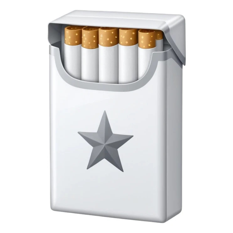 white seven stars grey shining cigaret pack with a few little white  sticker