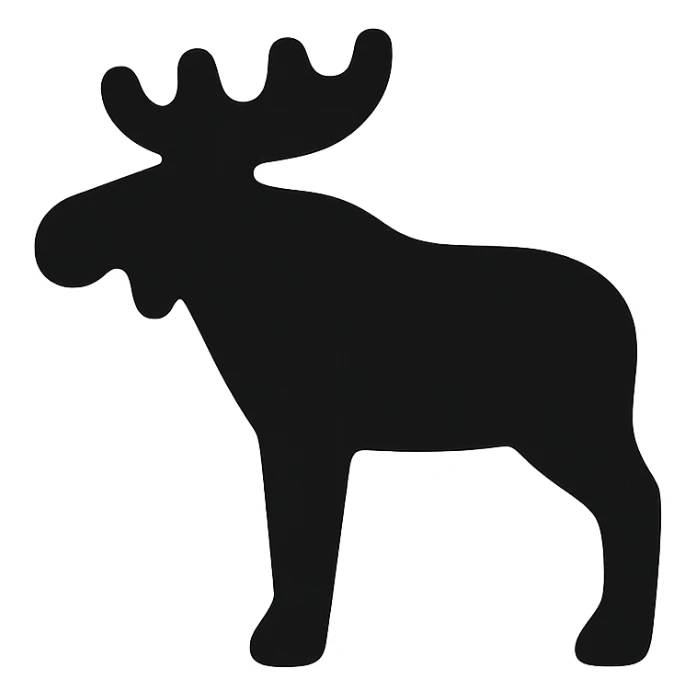 Moose black silhouette sticker