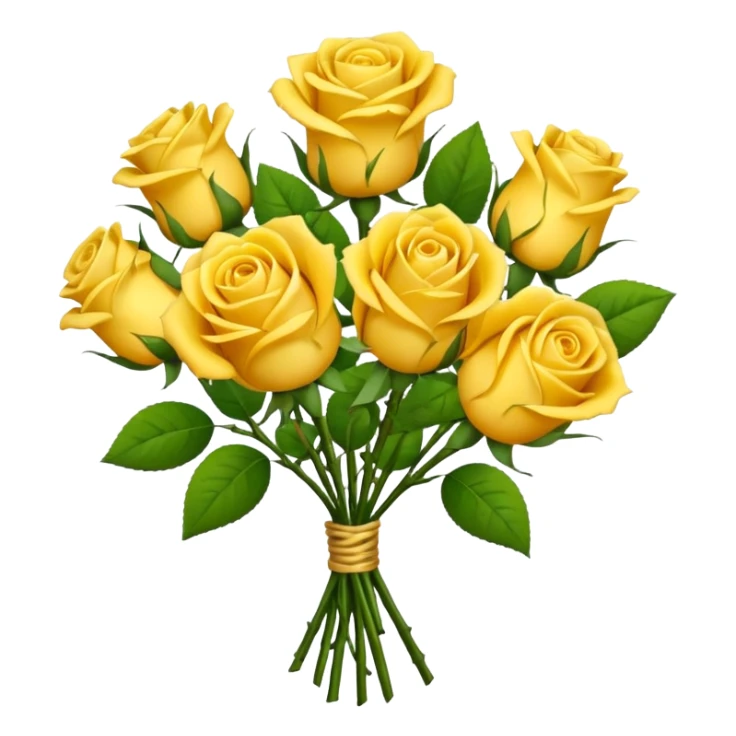 bouquet of yellow roses sticker