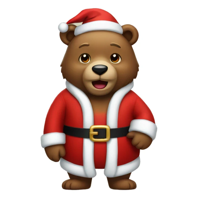 Bear wearing Santa outfit sticker