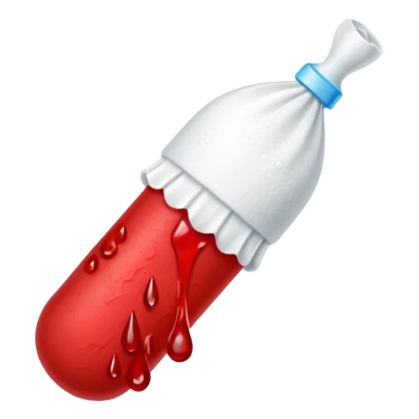 tampon + blood droplet + poop nugget sticker