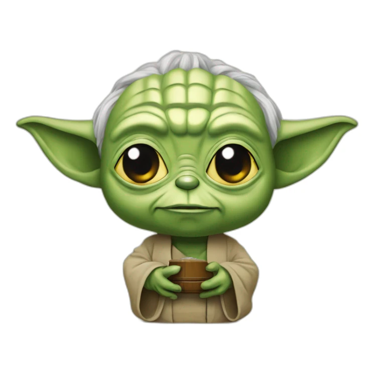 Yoda buvant une bière sticker