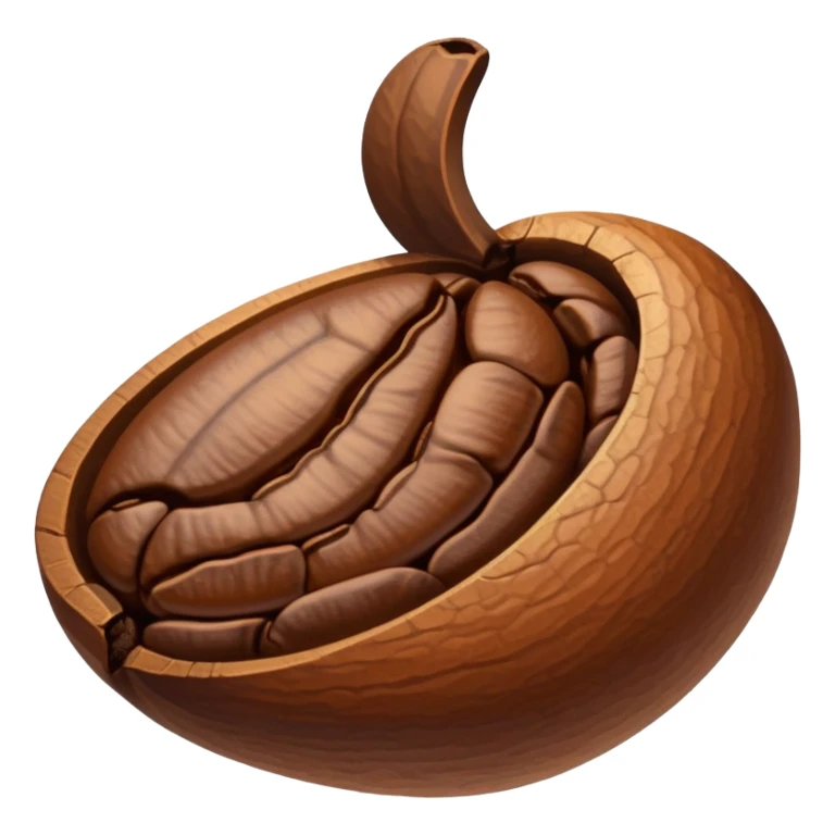 a brown coffee bean, kahve çekirdeği sticker
