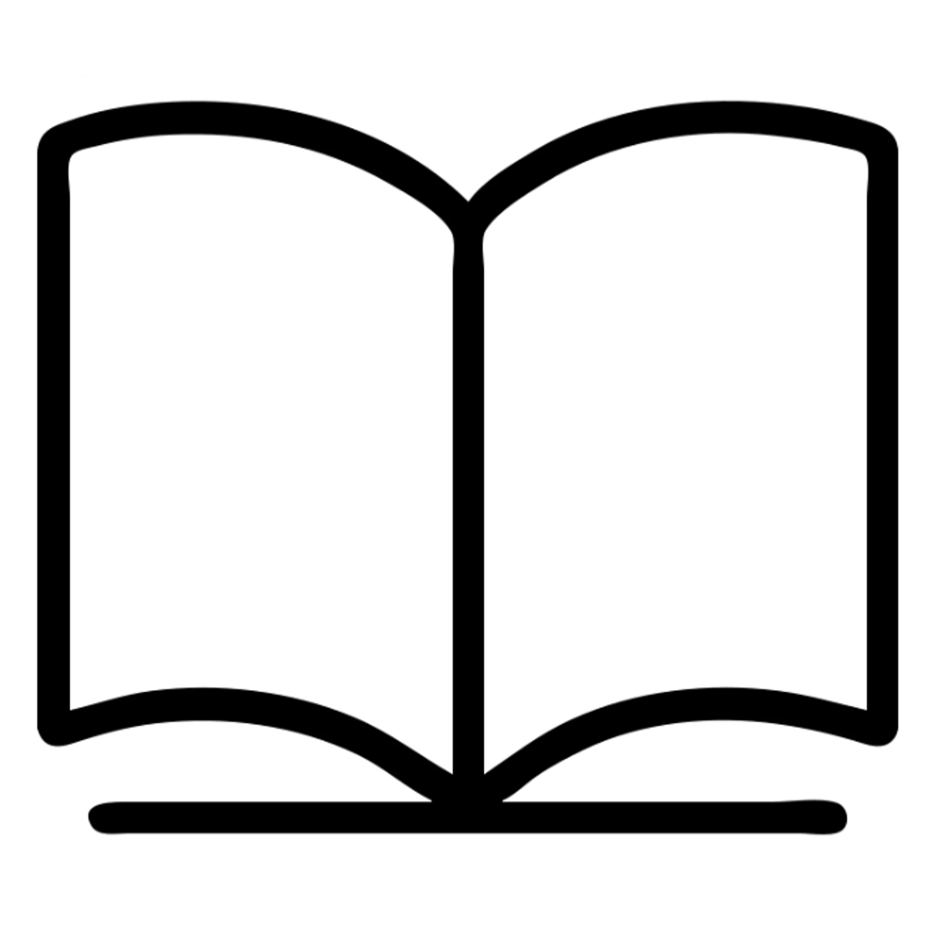 open thick white book icon sticker
