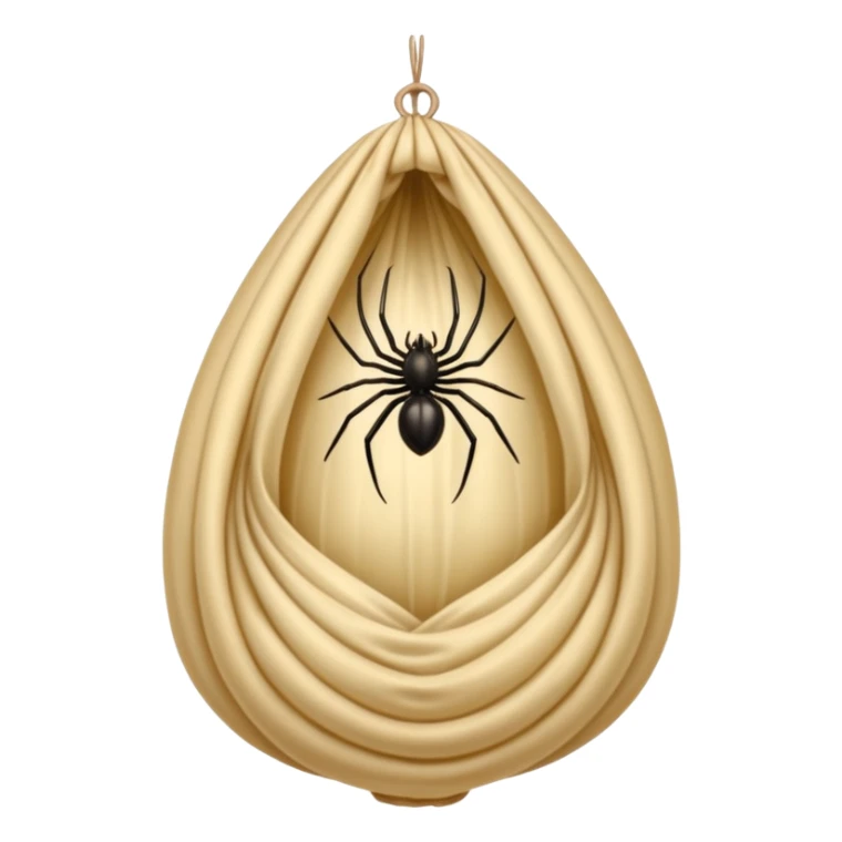 A full body image of a a human-shaped cocoon wrapped in spider silk.
The rounded, segmented wrapping and the faint lines across the surface resemble the way spiders encase prey (or unlucky characters) in silk this is meant to be a web-wrapped human body sticker