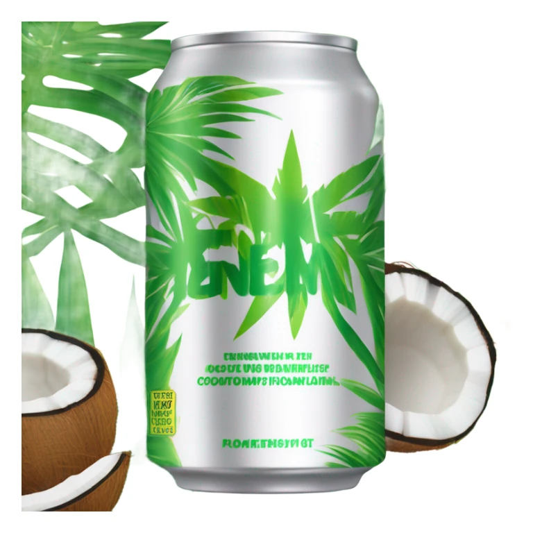 Energy drink coconut pp flavor sticker