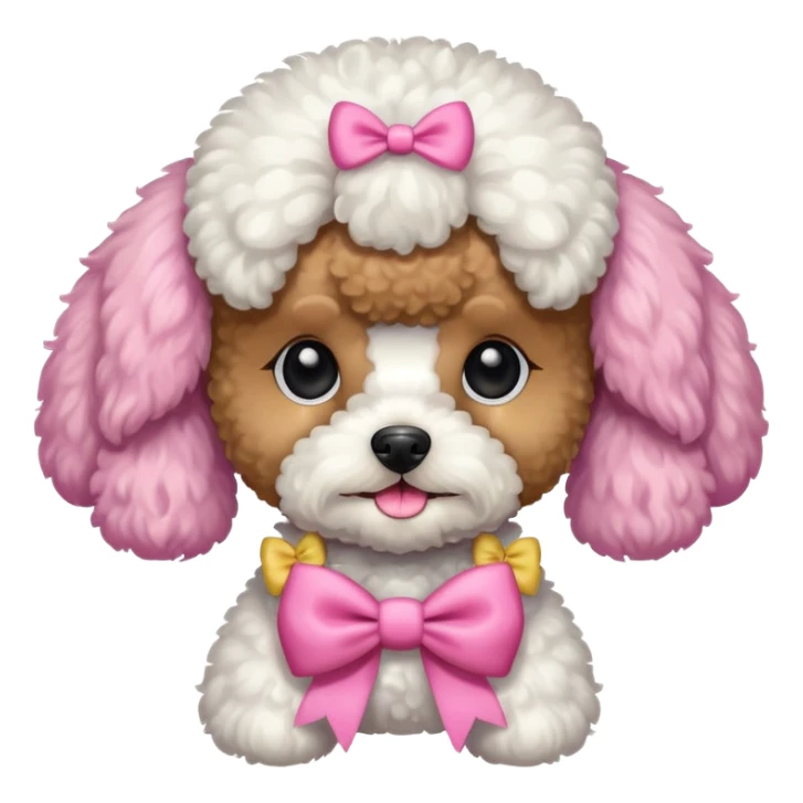 A coquette toy poodle sticker