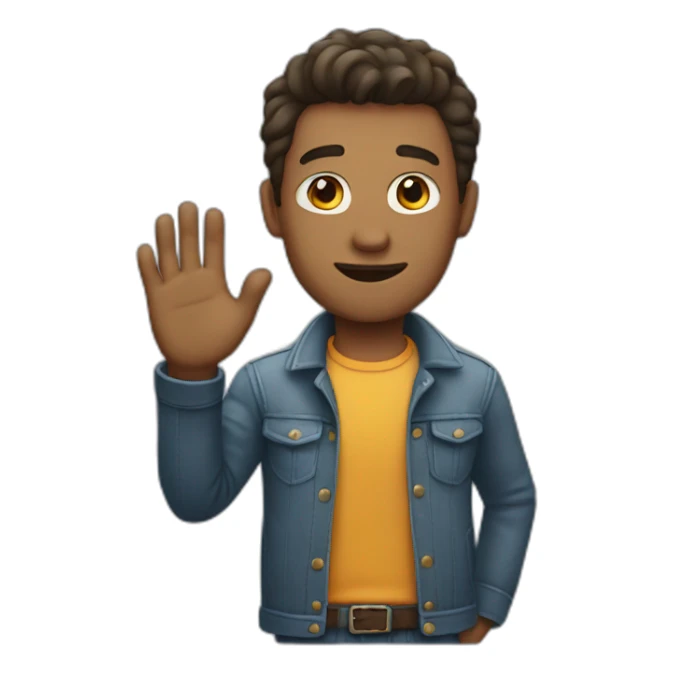 the man who raises his hand sticker