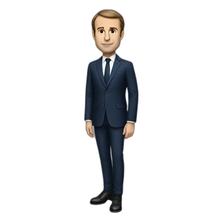macron french president full body sticker