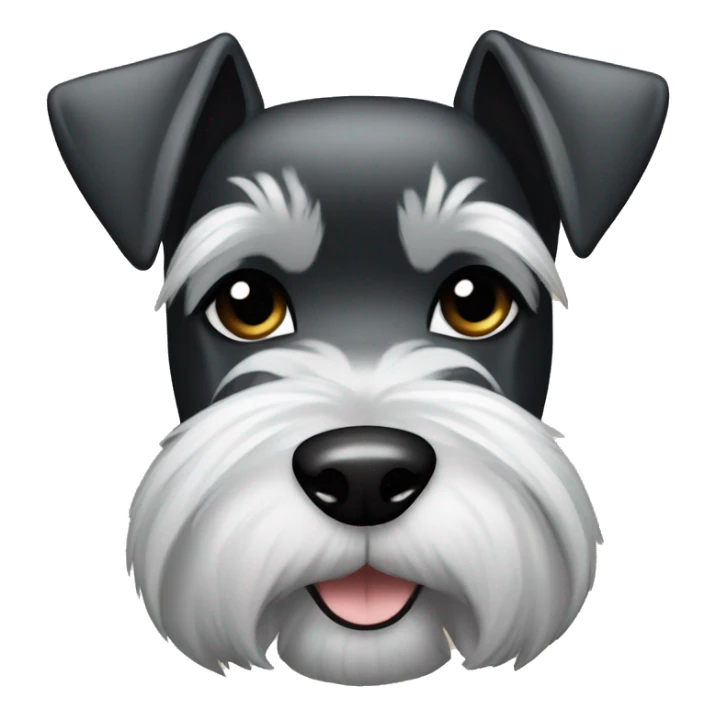 Female black and silver miniature schnauzer sticker