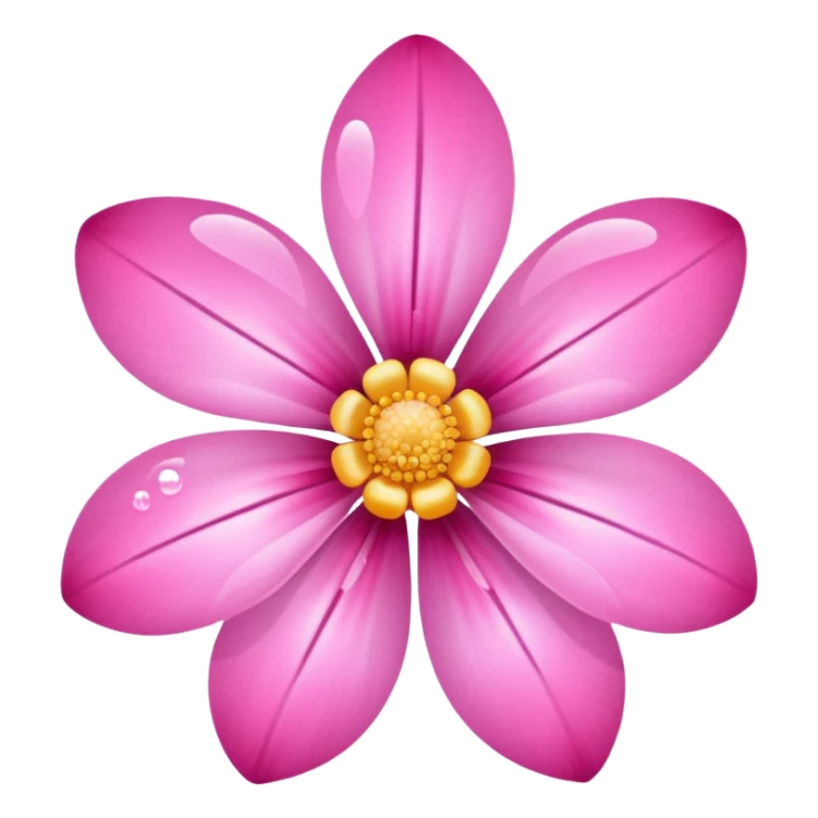 Pink flower sparkling sticker