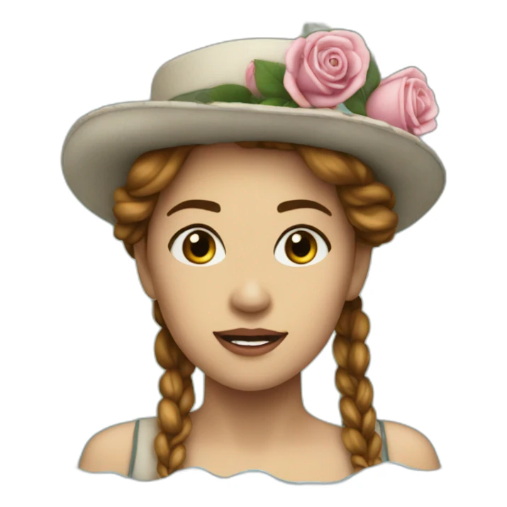 The character Rose from the titanic in the water sticker