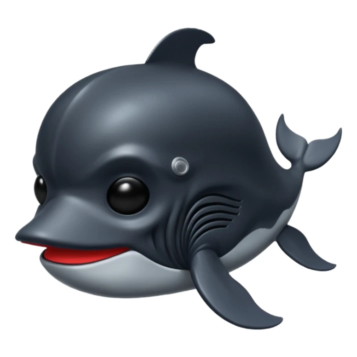 Une baleine avec le masque de dark vador sticker