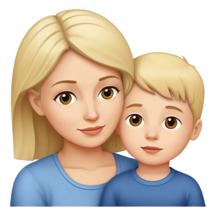 Un mamá con su hijo de 3 años sticker