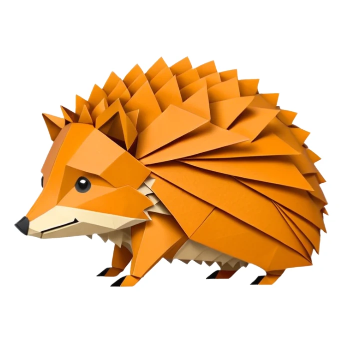 origami hedgehog half fox half hedgehog in color #A8FBD3 sticker