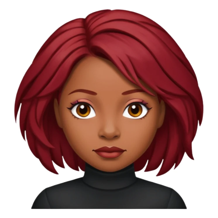 LaTavia Robeson with dark red hair sticker