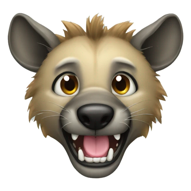 Hyena with beard and dental braces sticker