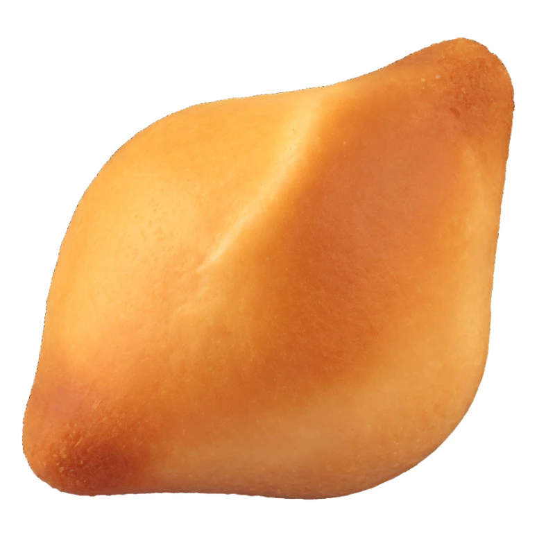 exaggerated texture, crispy, golden brown coxinha, 3d style, isolated on transparent background sticker