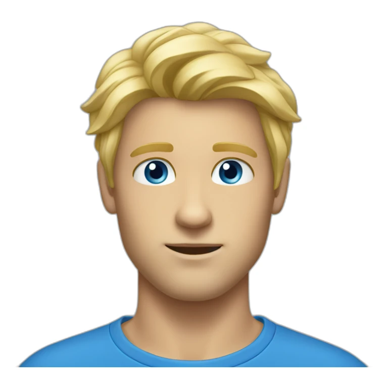 Homme cheveux long blond au yeux bleu sticker