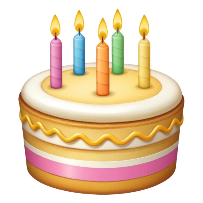 pastel de cumpleaños con colores vivios sticker