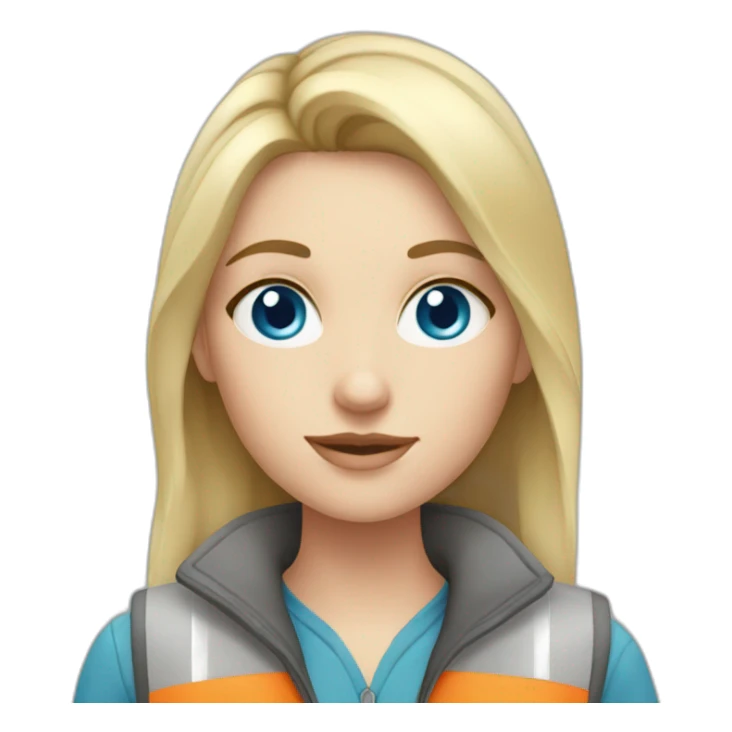 white girl surveyor blue eyes sticker