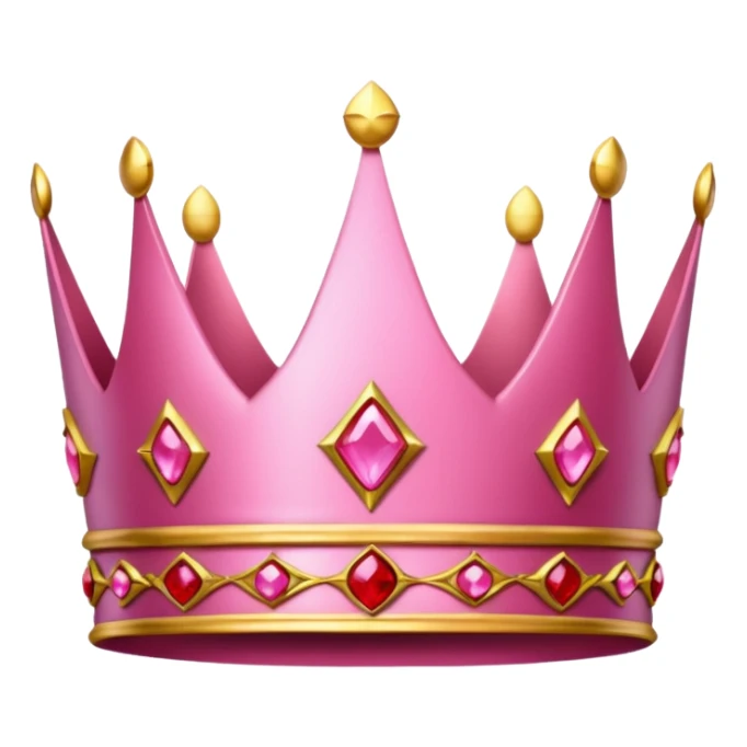 pink crown with only red gems a lot red gems sticker