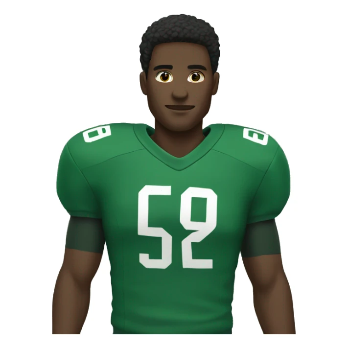 dark green football jersy sticker